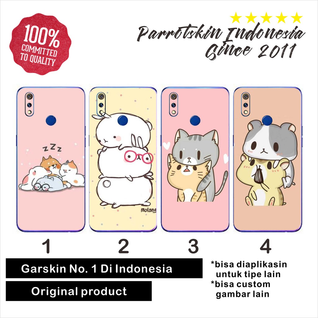 Garskin Skin Xiaomi all type kawai cat kucing anti gores &amp; jamur include lens protector