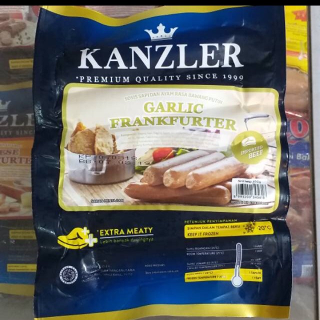 

Kanzler garlic frankfuter 360gr