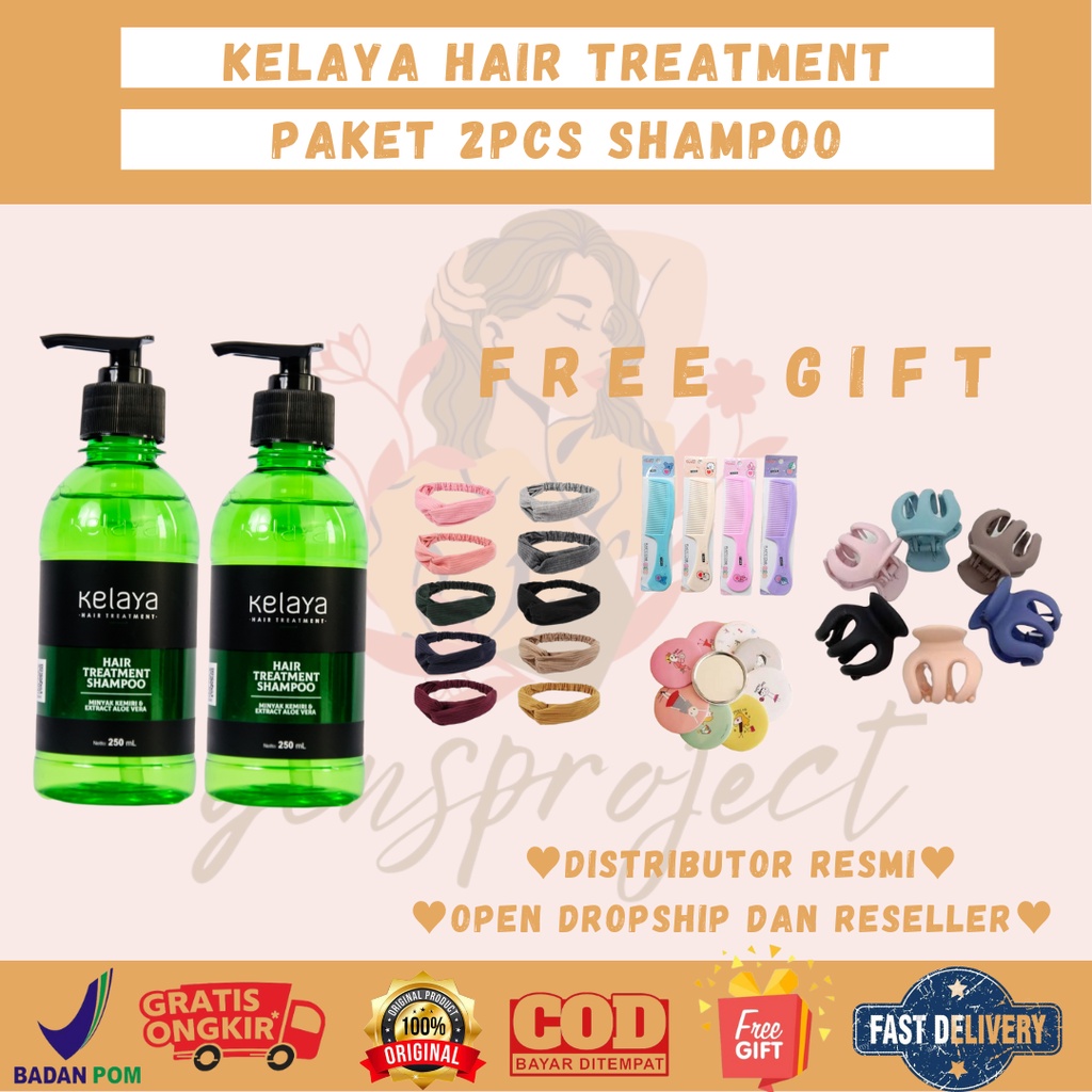 PAKET 2PCS SHAMPO KELAYA HAIR TREATMENT