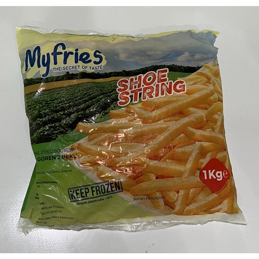 

KENTANG BEKU / MY FRIES SHOESTRING 1KG / FRENCH FRIES