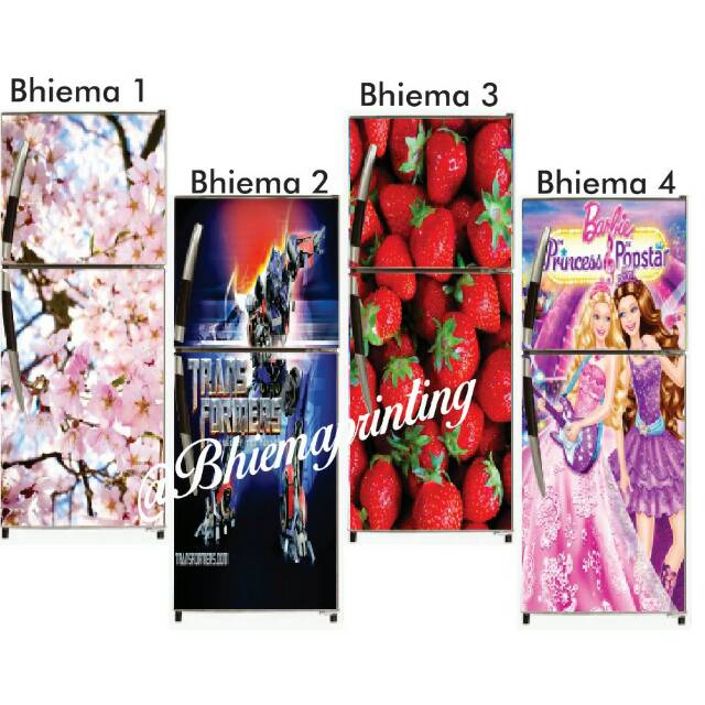 stiker kulkas motif bunga