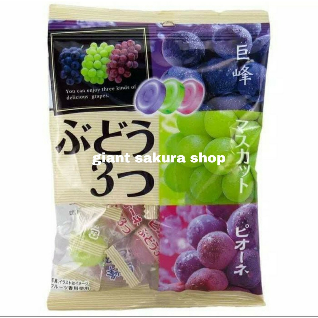 

Pine 3 Grape 85gr / permen jepang / permen impor / snack jepang / snack impor kembang gula