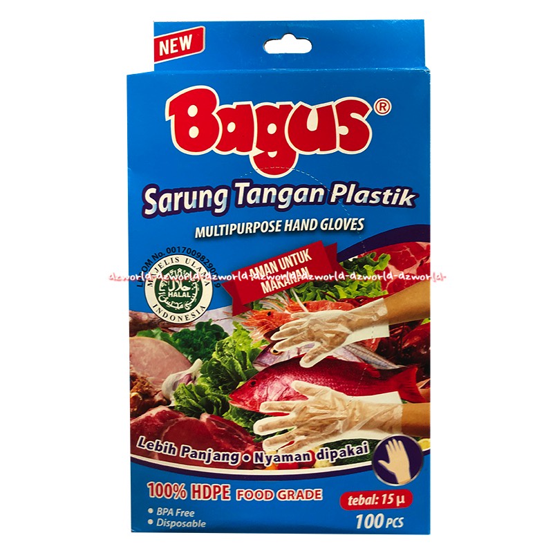 Bagus Sarung Tangan Plastik 100pcs Aman Untuk Makanan Memasak Frade Food Plastic Gloves BPA Free