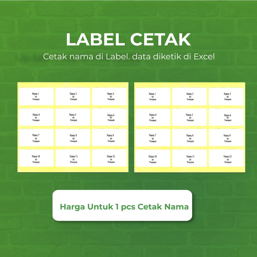 

Label Nama 103 + Cetak