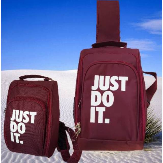 Tas Sepatu Bola Sling Selempang NIKE just do it Tempat Sepatu