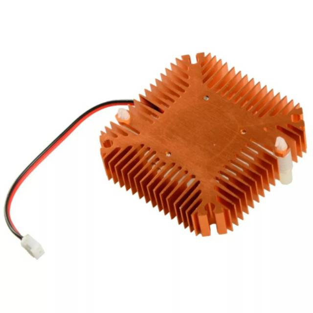 Heatsink 55 Mm 2 Pin Kartu Grafis Kipas Pendingin Aluminium Emas Heatsink Cooler untuk Komputer