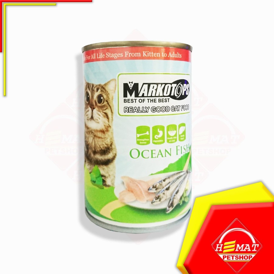 Makanan Kucing Markotop 400 Gram / Wet Food 400 Gram Kaleng