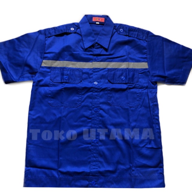 Baju safety lengan pendek - seragam safety lengan pendek