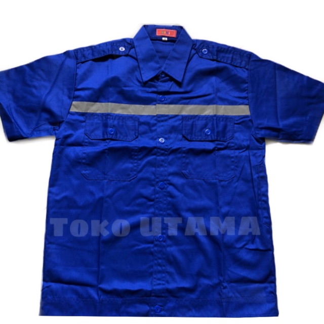 Baju safety lengan pendek - seragam safety lengan pendek