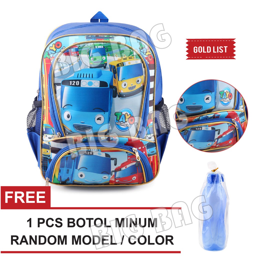 Tas Ransel Anak Laki Laki Karakter - ALPHA.RTM + FREE Botol Minum