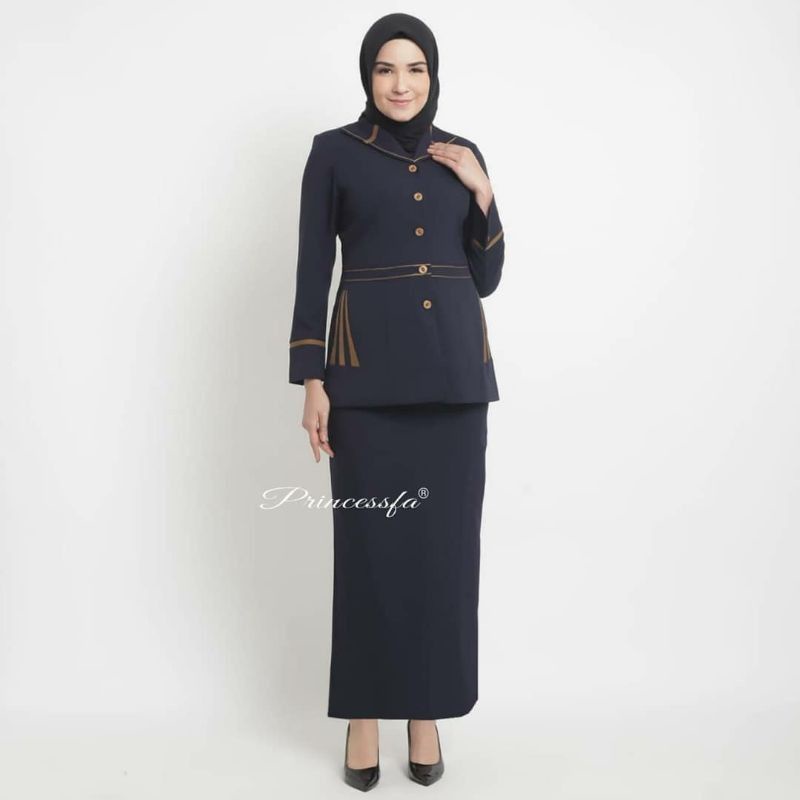 Seragam Princessfa Guru Blazer Guru PDH Guru Seragam Guru Biru Dongker Blazer PNS