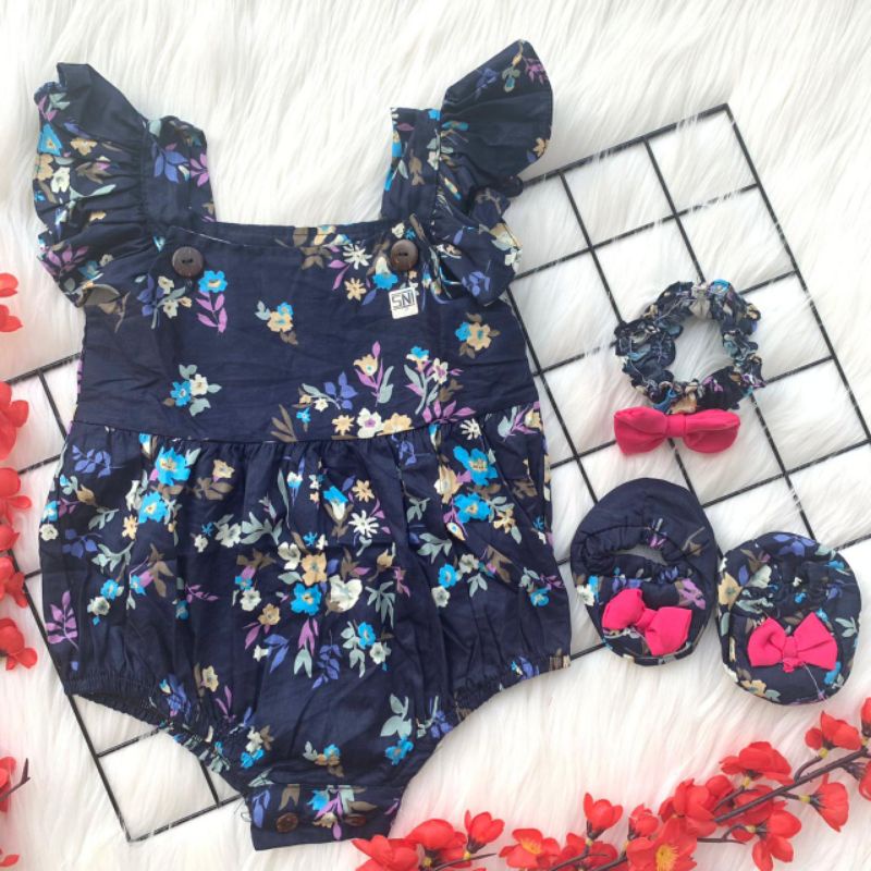 Baju jumper lembut bandana sepatu lucu fashion anak bayi perempuan cewek murah -sar