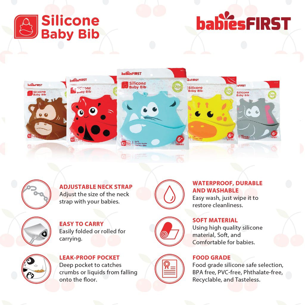 babiesFIRST silicone baby bib/celemek