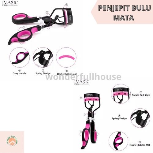 Penjepit Bulu Mata Imagic 2in1 Pelentik Dengan Sisir Eyelash Curler