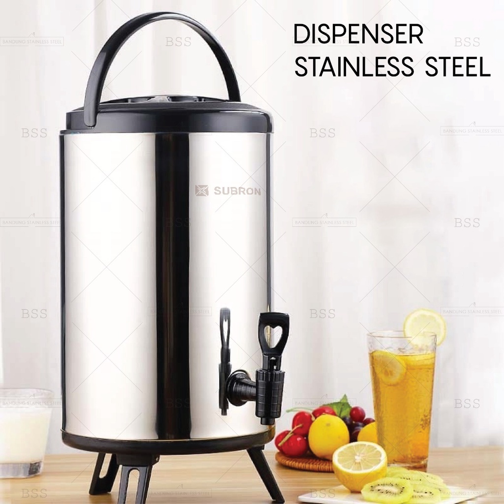 Water tank Jug Dispenser 8L 10L 12L Juice Teh Kopi Stainless Kran Panas Dingin Milk Tank