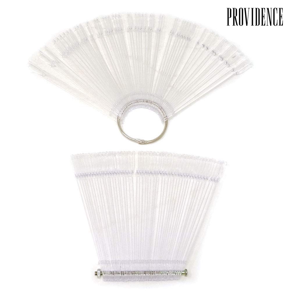 Providence 50Pcs Fan-shape Nail Art Tips Polish Board Display Practice Sticks Manicure Tool