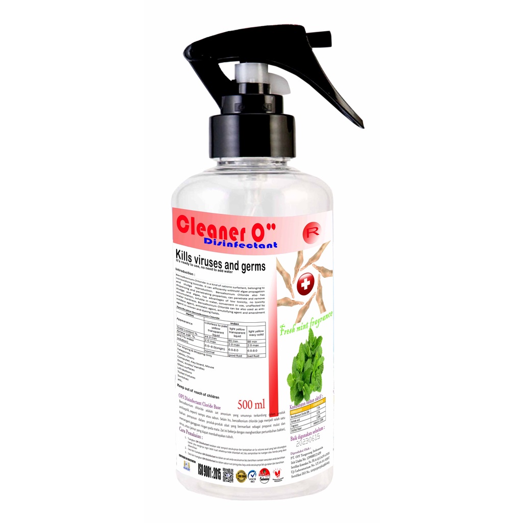 disinfectant disinfektan 500ml aman di kulit medical pinus bkc base siap pakai hutan pinus segar sudah ada izin edar resmi by Oke sabun suplayer 2