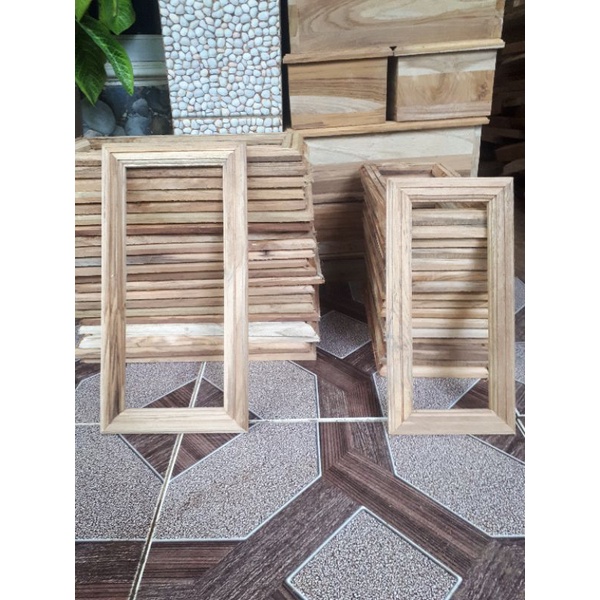 Lis Loster Jati uk 34×17//Lis Profil Kayu Jati//Dekorasi Ruangan//Hiasan Dinding//Bingkai Foto//Vent