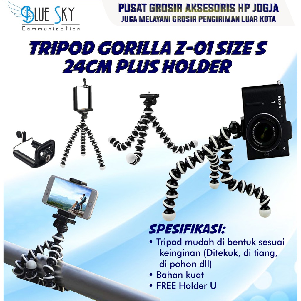 TRIPOD GORILLA Z-01 SIZE S 24CM PLUS HOLDER