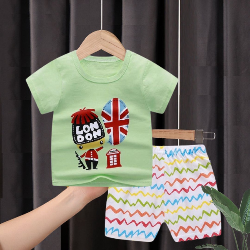 PUNCAK 3.3 stoberi - SETELAN BAJU BAYI IMPORT UMUR 0-24 BULAN/SETELAN BAJU LENGAN PENDEK BAYI TOT3