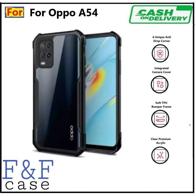 Case Oppo A54 Casing Transparan Soft case Armor Shockproof
