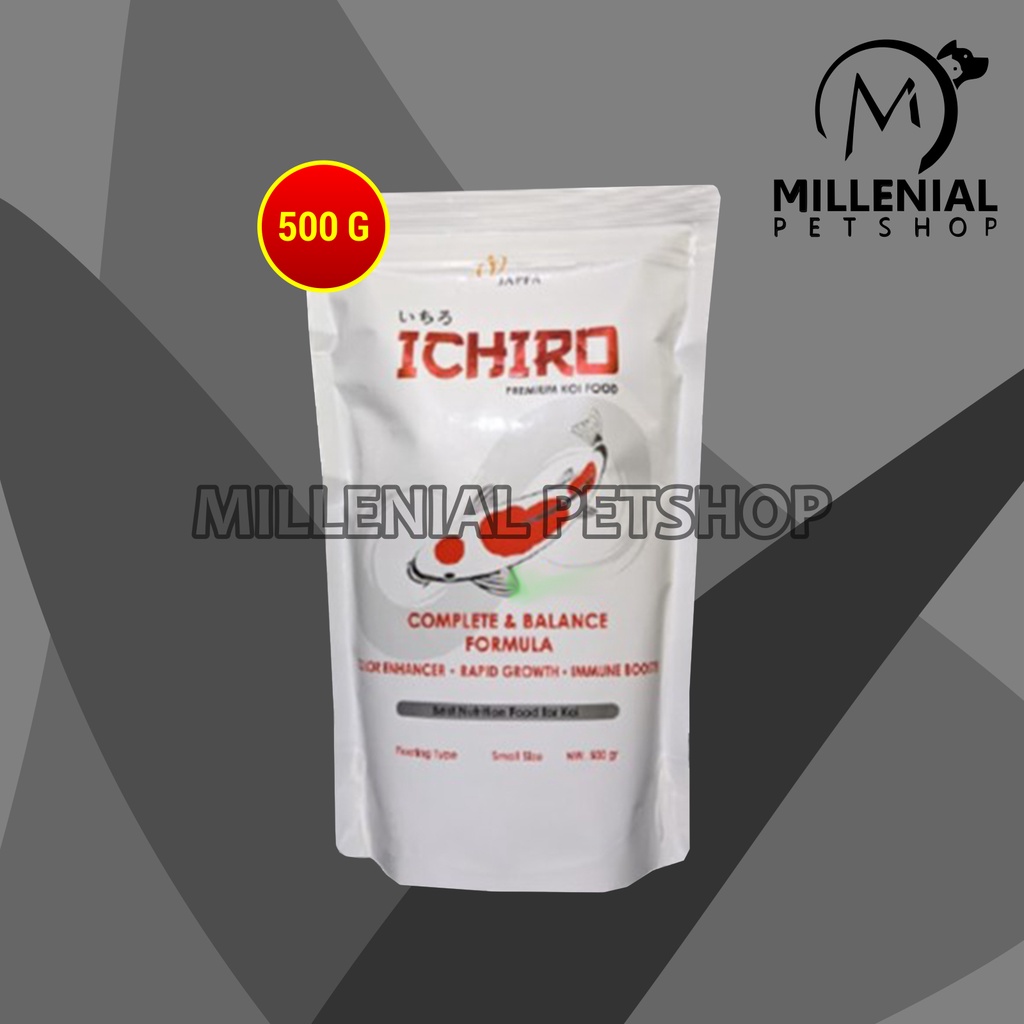 Ichiro Premium Fish Food Makanan Pakan Pelet ikan Koi 500 Gram