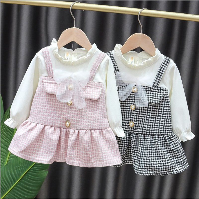 Dress tutu anak perempuan import /Dress Rompi Rajut baby import
