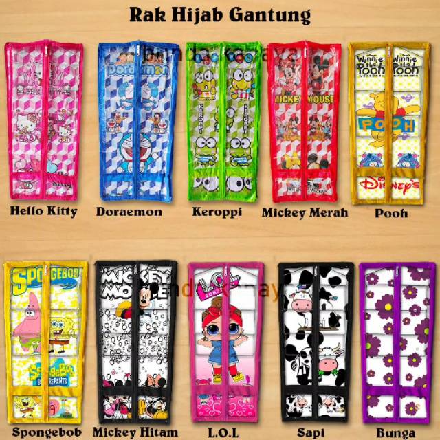 Rak jilbab gantung/hanger jilbab