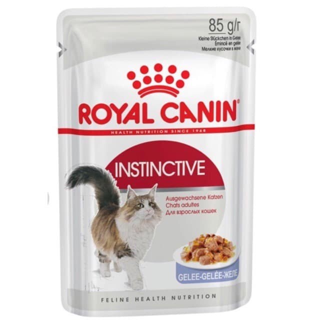 royal canin cat instinctive pouch makanan kucing 85gr sachet gravy jelly loaf