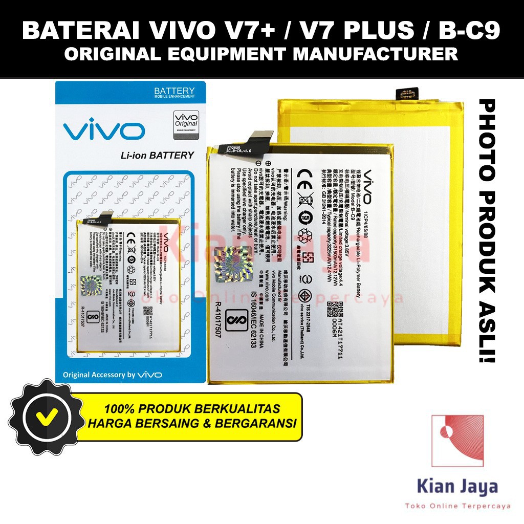 Baterai Vivo V7+ / V7 Plus / B-C9 Original OEM Batre Batrai Battery Hp BC9 Ori