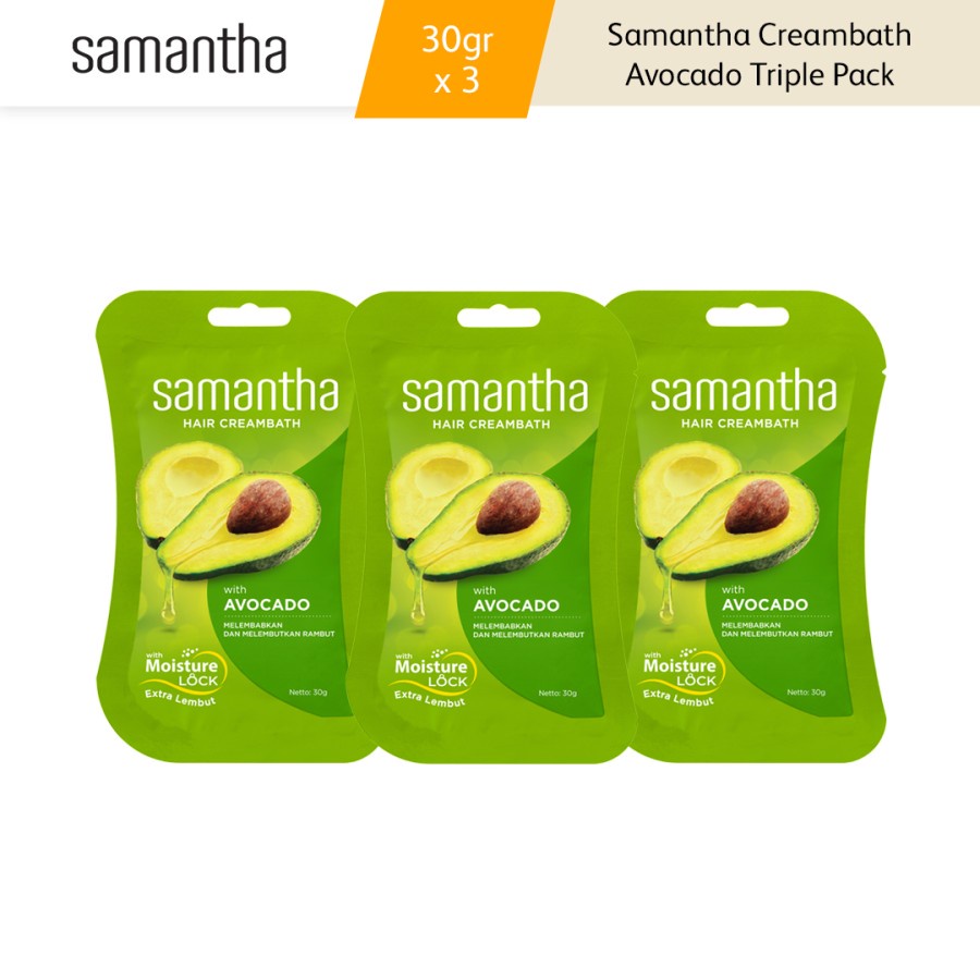 F86 F86 Samantha Hair Creambath Avocado 30 gr Multipack 3 Pcs