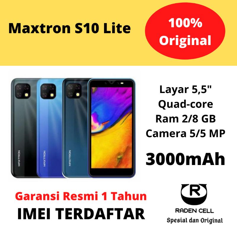 Maxtron S10 Lite Ram 2/8 GB Handphone 4G LTE Murah Smartphone Android 4G Murah HP 4G Murah Garansi R
