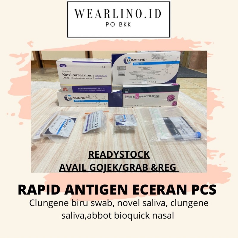 NOVEL SALIVA & CLUNGENE TEST SWAB ANTIGEN & ABBOT BIOQUICK NASAL