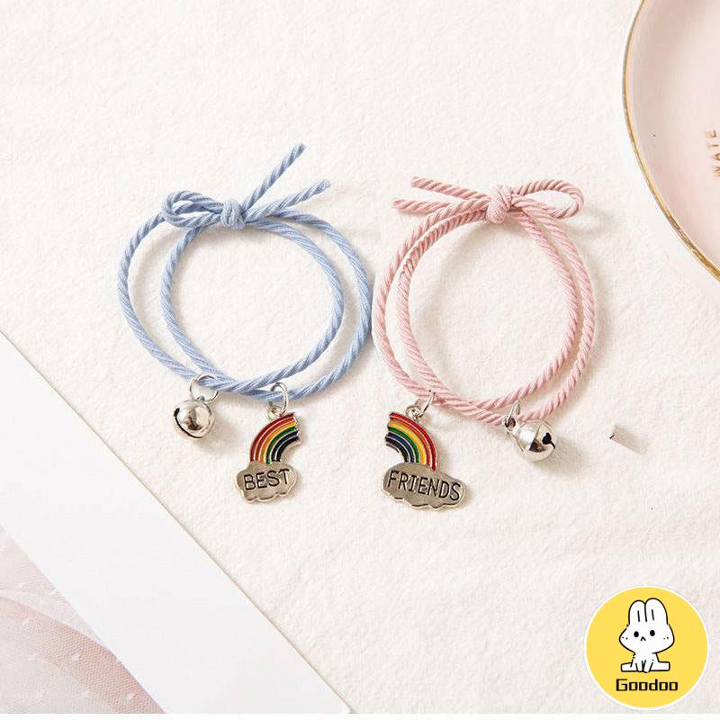 2 Pcs/set Adjustable Magnetic Braided Gelang Pasangan Gaya Etnis Cina -Doo
