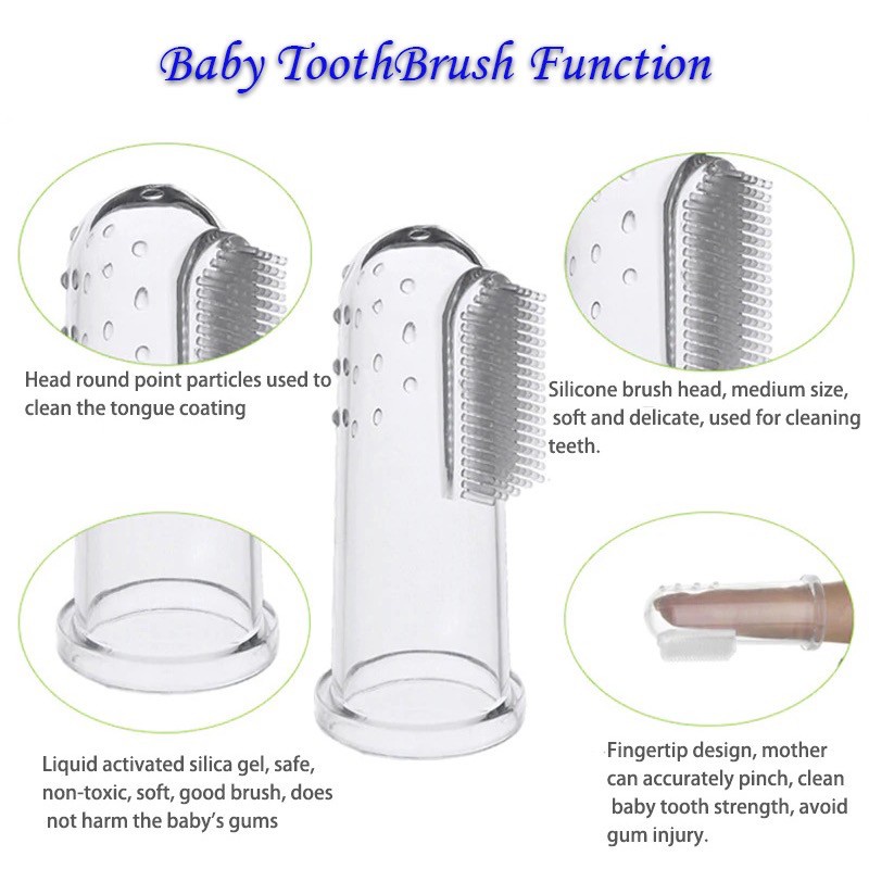 [Promo Terbaru] Sikat Gigi Jari Lidah Gusi Bayi Silikon Baby Finger Teeth Brush Silicone Food Grade