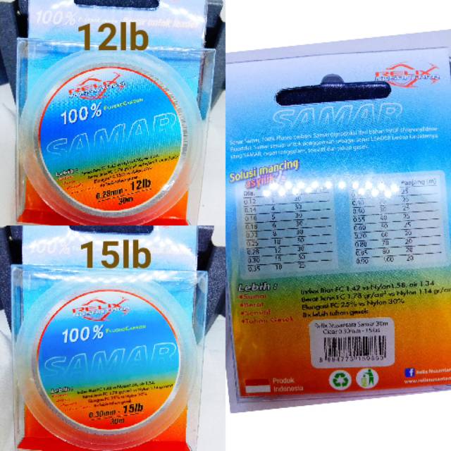 Senar leader  relix samar 
12lb 15lb
