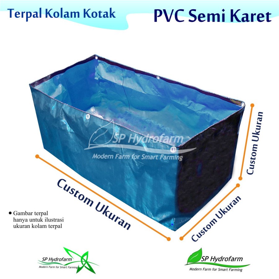 Terpal Kolam Ikan Custom  PVC Semi Karet