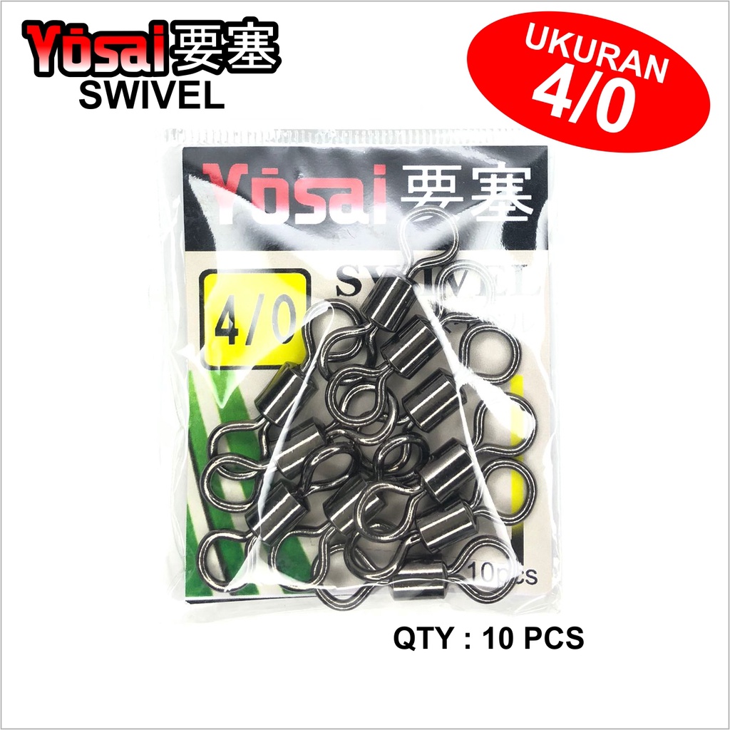 Rolling Swivel Kuat Kili-kili Anting No  1/0 - 2/0 - 3/0 - 4/0 Kail Pancing Hook swipel