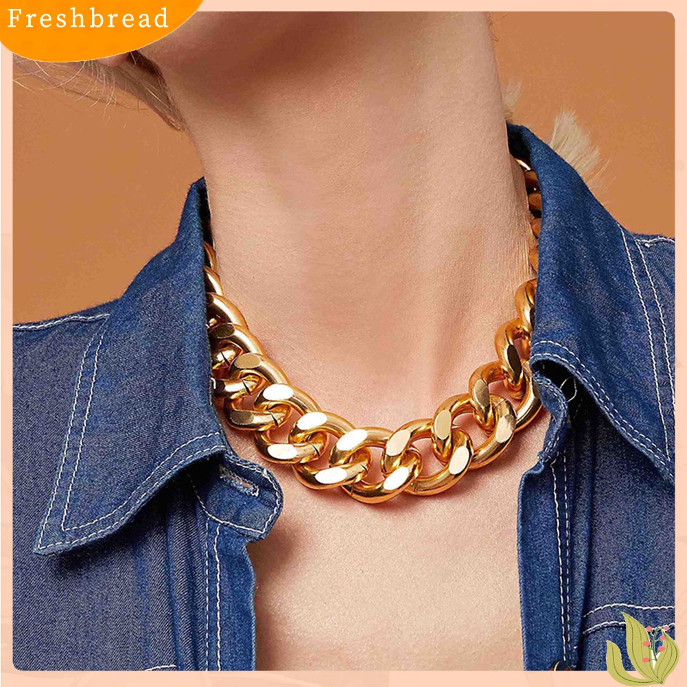 【Fresh】❀Unisex Thick Link Chain Short Necklace Hip Hop Party Club Statement Jewelry Gift