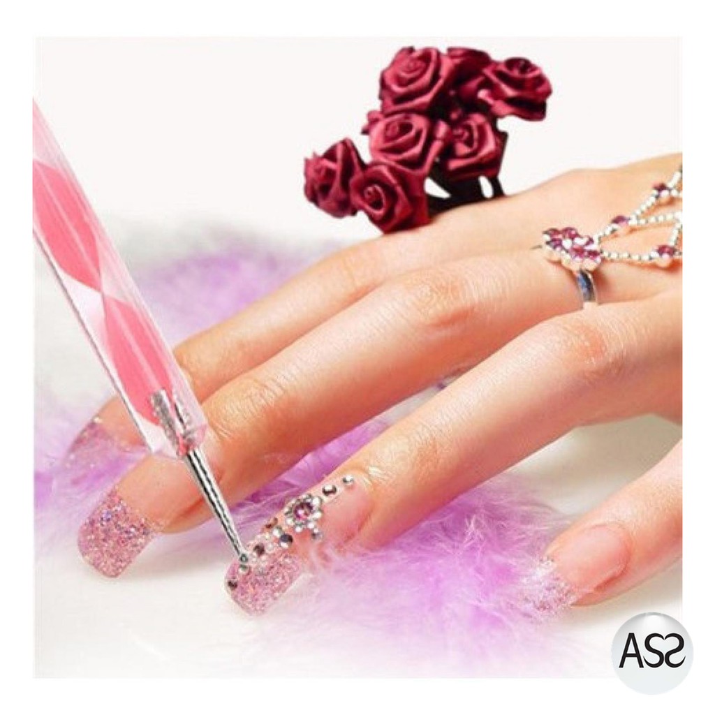 ASS Shop - Rhinestone Kuas Kuku Lukis 20 in 1 Nail Art Dotting Tools - X-19