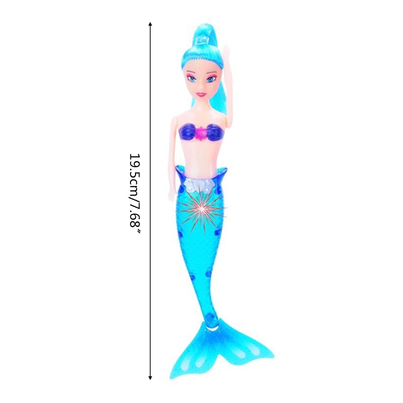 Mary Mermaids Untuk Boneka Dengan Lampu Ekor Bathtub Mainan Boneka Balita Mainan Hadiah Untuk Anak Perempuan