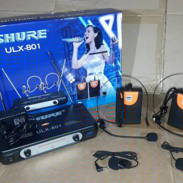 Mic wireless jepit dan bando shure ULX801