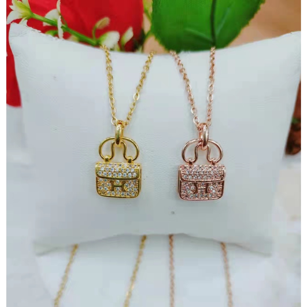 Kalung Titanium Permata Perhiasan Fashion 1219/1220