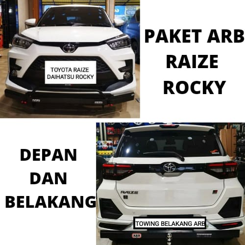PAKET TOWING DEPAN BELAKANG TOYOTA RAIZE DAIHATSU ROCKY TANDUK MOBIL  BEMPER BUMPER BESI