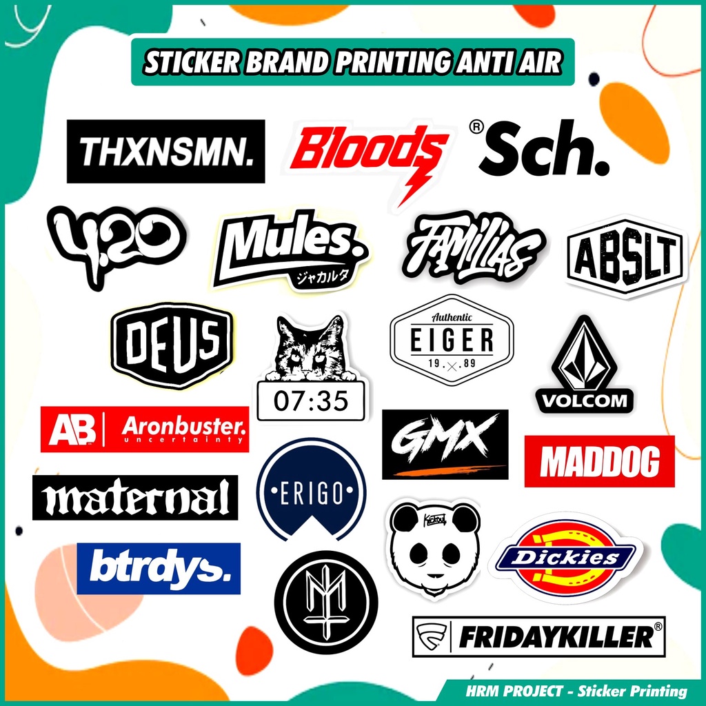 

11 Pcs STICKER BRAND DISTRO RANDOM MURAH ANTI AIR