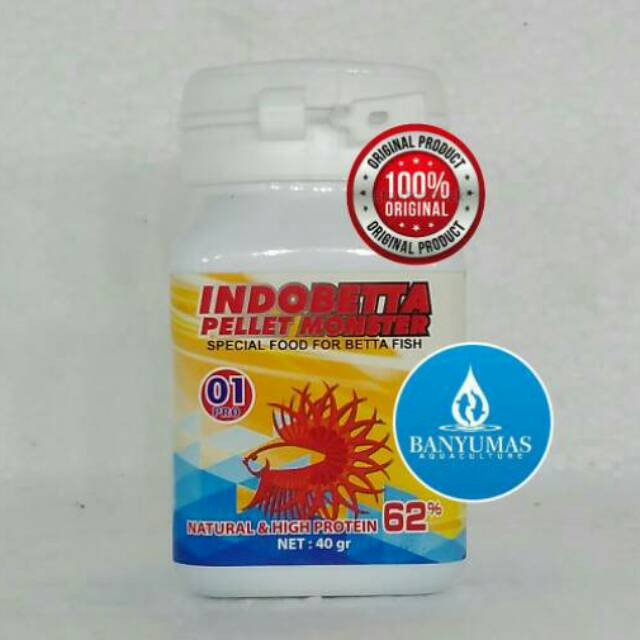 A004 Pelet Monster 1 Pro pelmo pellet burayak larva ikan cupang hias betta splendens guppy grosir