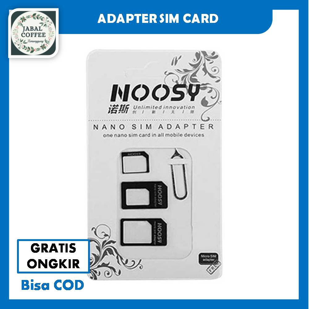 Adapter Sim Card Noosy / Adapter Sim Card Noosy 4in1 Nano Micro / Sim Card Adapter Nano Micro J109