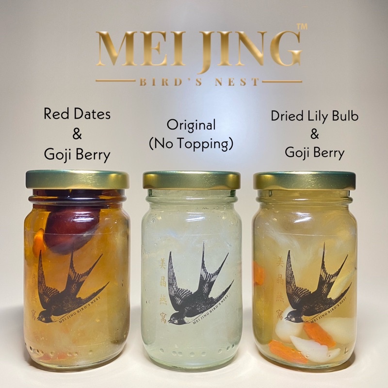 

Sarang Burung Walet UTUH 120ml 100% Alami Bird nest birdnest by Mei Jing Bird's Nest