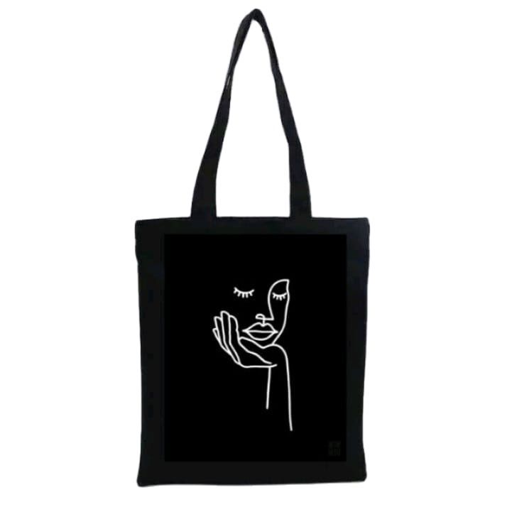 Sanial D1381 ToteBag tote bag custom tas tote wanita kpop murah custom motif DOMMO