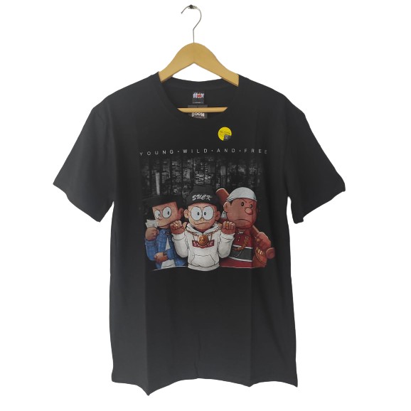 KAOS DISTRO HITAM NOBITA FRIEND UNTUK PRIA N WANITA
